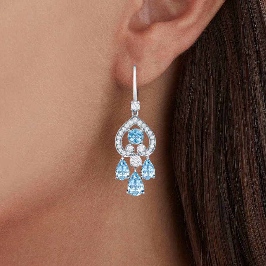 AQUAMARINE DROP EARRINGS