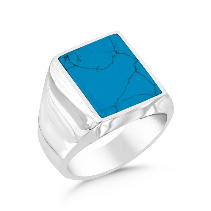 Small Square Turquoise Ring | Boutique Ottoman Exclusive