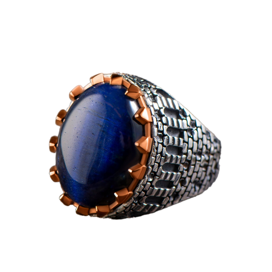 BURMESE SAPPHIRE BLUE OTTOMAN RING