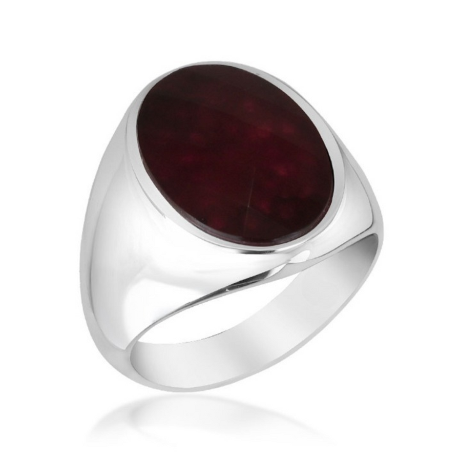 MINIMALIST RED AGATE RING