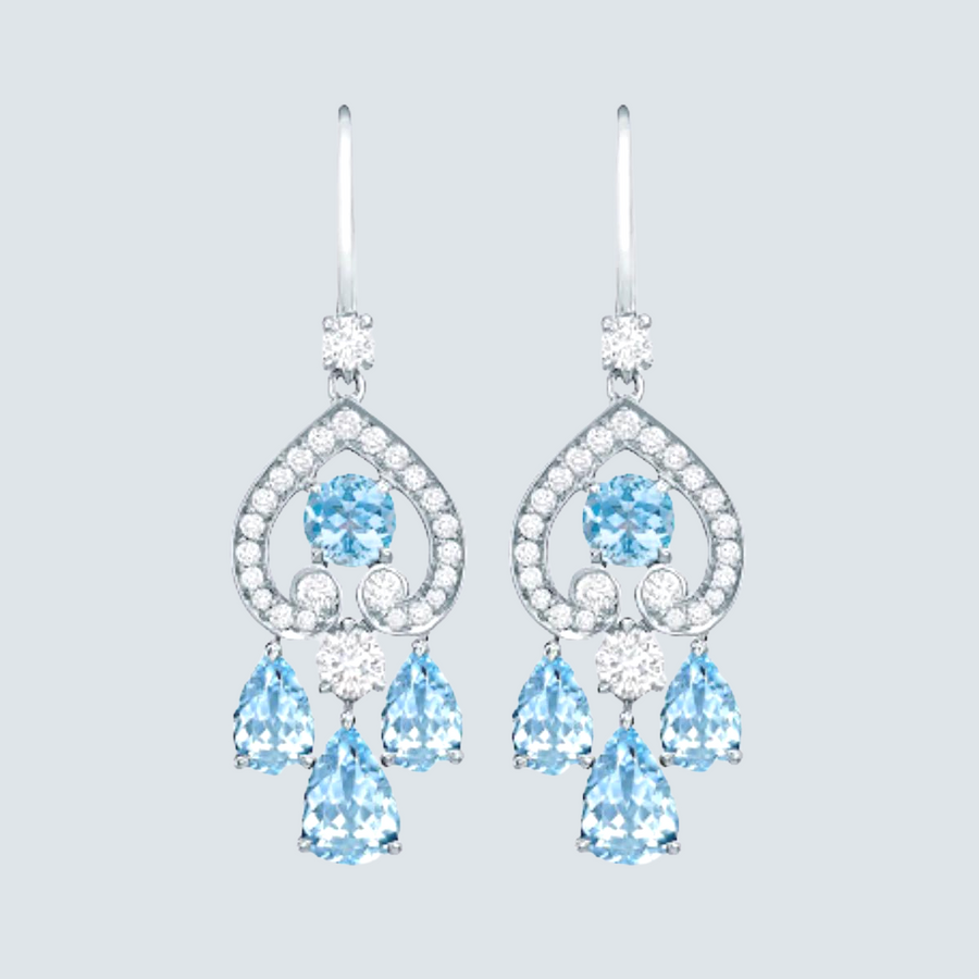 AQUAMARINE DROP EARRINGS