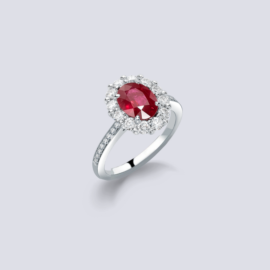 OVAL RED RUBY RING