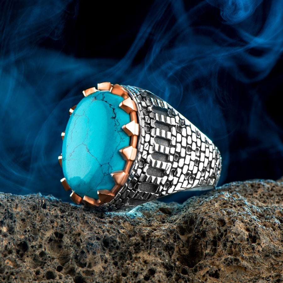 OVAL TURQUOISE OTTOMAN RING